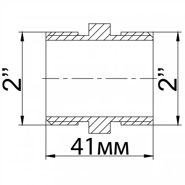 Ниппель 2″НН латунный 536Б