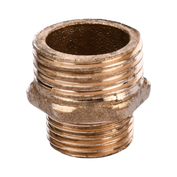 Ниппель редукционный 1/2″х3/8″НН латунный 540-1Б
