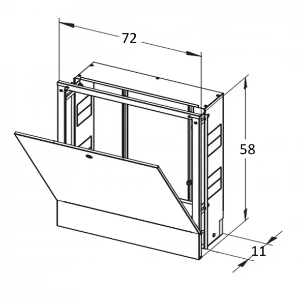 Колекторна шафа внутрішня ЕСО+ ШКВ-03 720x580x110 (5-6-7)