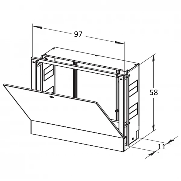 Колекторна шафа внутрішня ЕСО+ ШКВ-05 970x580x110 (10-11-12)
