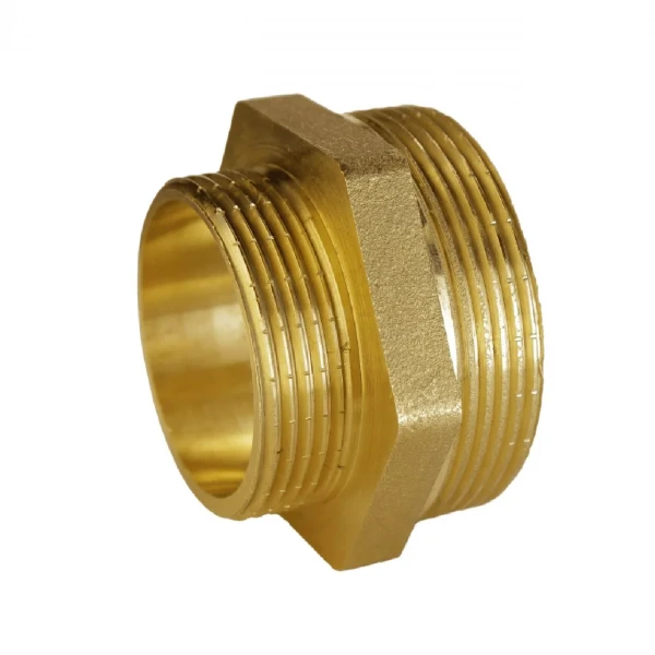 Ниппель редукционный 2″х1 1/2″НН латунный 520Б