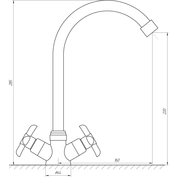Смеситель для кухни DOMINO DK-H1-1-CHROM
