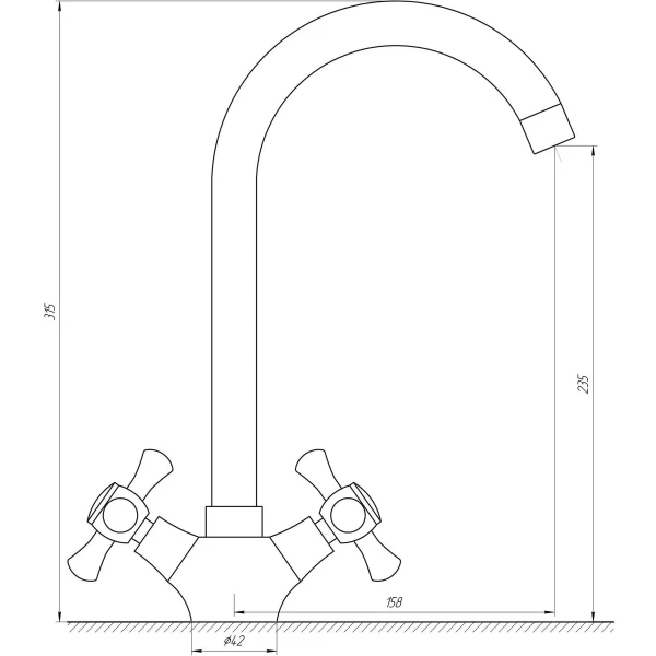 Смеситель для кухни DOMINO DKF-209-10-SHARM