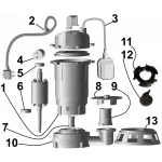 Насос фекальный с режущим механизмом VOLKS WQ15-14G 1,5кВт