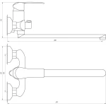Смеситель для ванны DOMINO DD-208