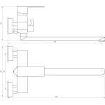 Смеситель для ванны DOMINO MALIBU DMM-208