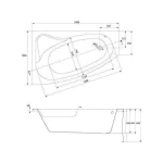 SICILIA NEW Ванна 160x100 левая
