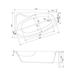 SICILIA NEW Ванна 170x100 левая