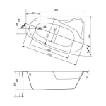 SICILIA NEW Ванна 150x100 правая
