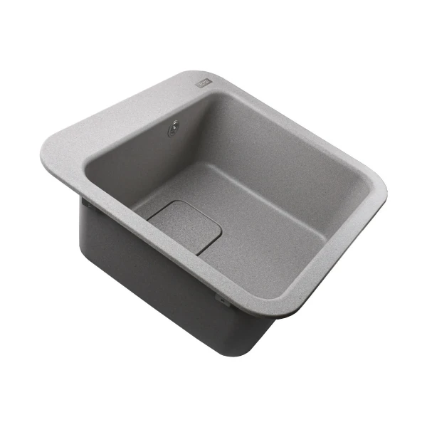 Гранітна мийка Globus Lux BARBORA сірий камiнь 510x510мм-А0005