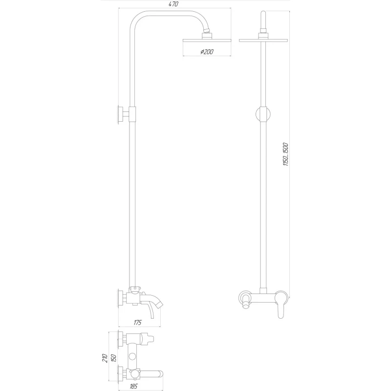 Душова система Globus Lux SOLLY VAN-GLSO-0001