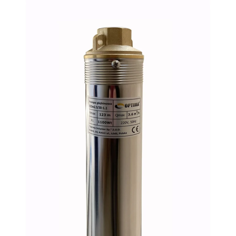 Насос скважинный с пов,уст, к песку 3″ OPTIMA 3SDm2,5/30 1,1 кВт 124м + пульт+кабель 15м NEW