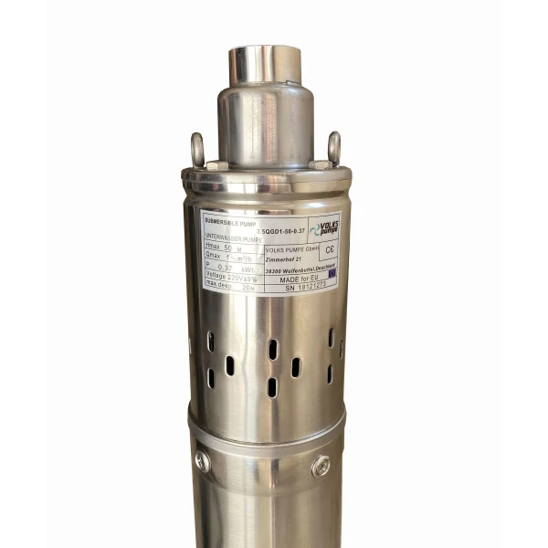 Насос скважинный шнековый VOLKS pumpe 3,5 QGD 1-50-0,37кВт 3,5 дюйма! + кабель 15м