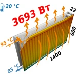 Радиатор стальной 22/600х1400 низ-справа/бок KALDE (без клапана OUTER)