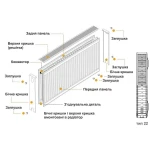 Радиатор стальной 22/600х1400 низ-справа/бок KALDE (без клапана OUTER)