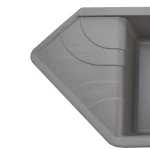 Гранітна мийка Globus Lux GARDA сiрий камiнь 1000x500мм-А0005