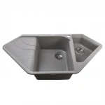 Гранітна мийка Globus Lux GARDA сiрий камiнь 1000x500мм-А0005