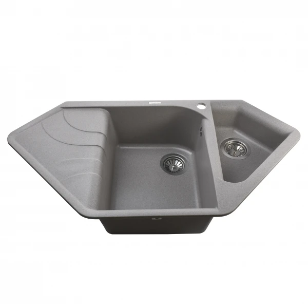 Гранітна мийка Globus Lux GARDA сiрий камiнь 1000x500мм-А0005
