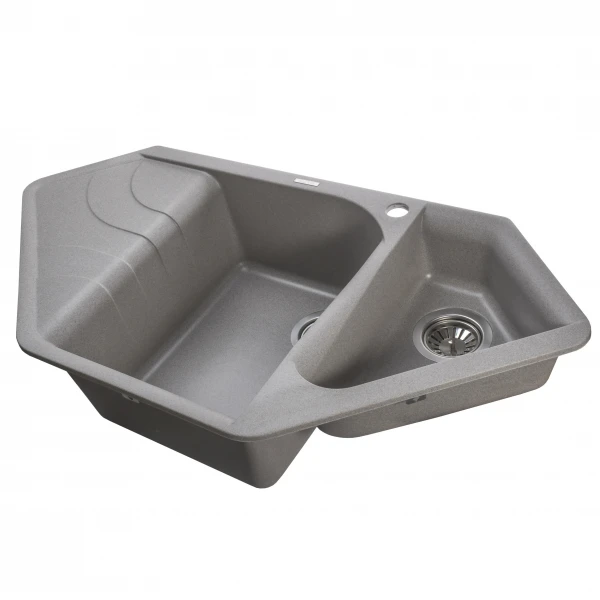 Гранітна мийка Globus Lux GARDA сiрий камiнь 1000x500мм-А0005