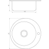 Мийка кухонна врiзна кругла 510х180 Decor MR 510 D Mira