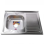 Мийка кухонна накладна прямокутна 800х600х180 Decor Left MR 8060 L D Mira