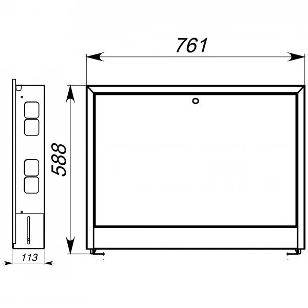 Колекторна шафа внутрішня ECO ШКВ-3 760x580x110 (6-7)