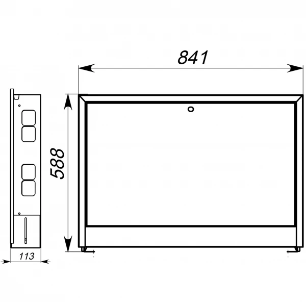 Колекторна шафа внутрішня ECO ШКВ-4 845x580x110 (8-9)