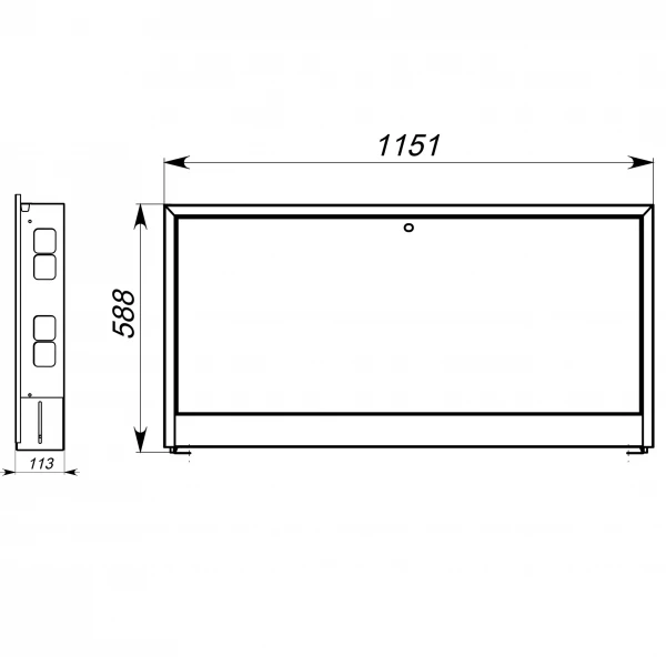 Колекторна шафа внутрішня ECO ШКВ-5 1015x580x110 (10-12)