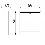 Колекторна шафа зовнішня ECO ШКЗ-2 550x580x120 (4)