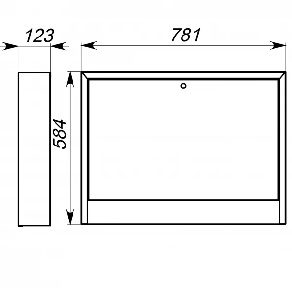 Колекторна шафа зовнішня ECO ШКЗ-4 780x580x120 (6-7)