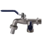 Кран SELBA кульовий для поливу подвійний 1/2″x3/4″x1/2″ SL4086