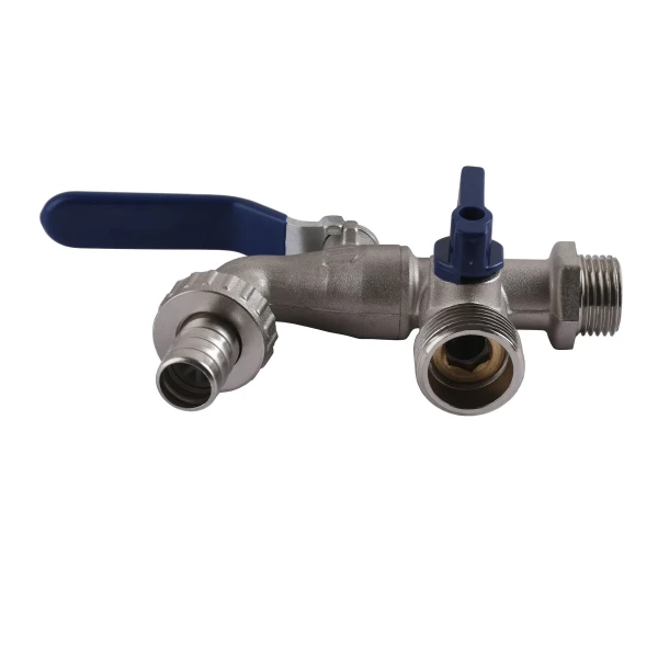 Кран SELBA кульовий для поливу подвійний 1/2″x3/4″x1/2″ SL4086