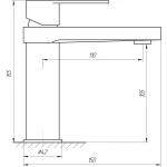 Смеситель для умывальника TOPAZ SARDINIA TS 08201-H18