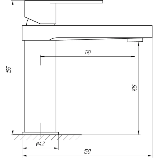 Смеситель для умывальника TOPAZ SARDINIA TS 08201-H18