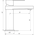 Смеситель для умывальника TOPAZ SARDINIA TS 08221-H20