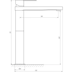 Смеситель для умывальника TOPAZ SARDINIA TS 08223-H20