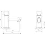 Кран-дозатор для умывальника TOPAZ TP-0301