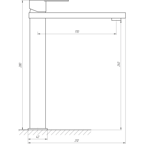 Смеситель для умывальника TOPAZ SARDINIA TS 08203-H18