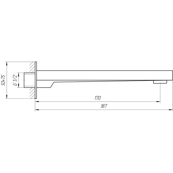 Вилив змішувача TOPAZ TP-1902