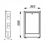 Колекторна шафа внутрішня ECO ШКВ-0 360x580x110 (2)