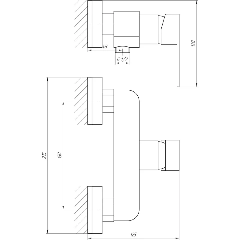 Змішувач для душу Globus Lux Milano GLM-0105N