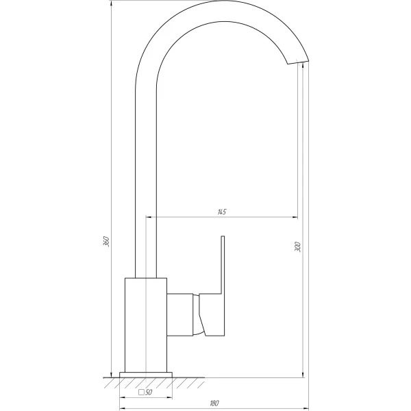 Смеситель для кухни Globus Lux Milano GLM-203SQ-FRANKE