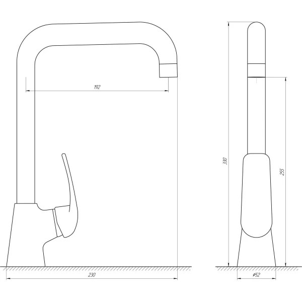 Смеситель для кухни Globus Lux Koln GLK-0203L
