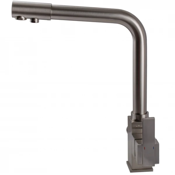 Смеситель для кухни под осмос Globus Lux LAZER GLLR-0100-8-STSTEEL