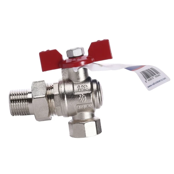 Кран кульовий ARCO 1/2″ SENA 154303 кутовий з американкою (754303)