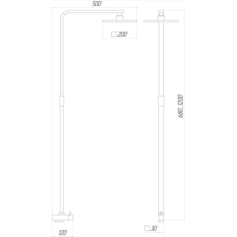 Душевая колонна Globus Lux MILANO GL-BAR-0707