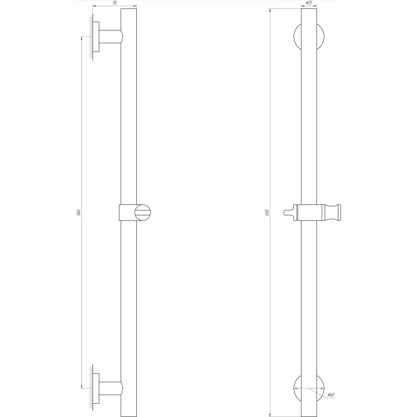 Душова стійка Globus Lux SUS-1106