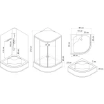 Душовий бокс півкруглий BUG H90FFS (H90F) BRAVO (3уп.)