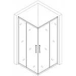 Душова кабіна квадратна без піддона ODRA N90FS (N90) BRAVO (1уп.)