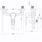Смеситель для ванны Globus Lux Dolly GLD-0102N